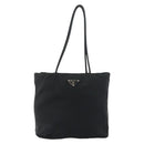 PRADA Tote Bag Nylon Black Silver Auth bs32074-13