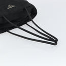 PRADA Tote Bag Nylon Black Silver Auth bs32074-8