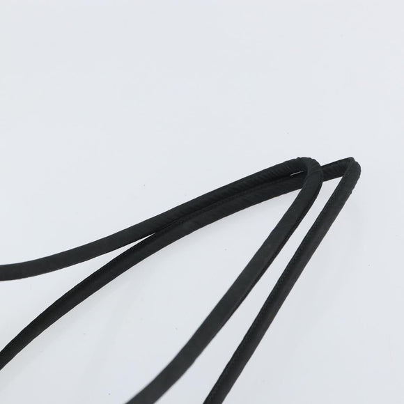 PRADA Tote Bag Nylon Black Silver Auth bs32074