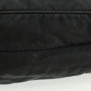 PRADA Shoulder Bag Nylon Leather Black Silver Auth bs32075-15