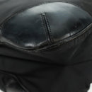 PRADA Shoulder Bag Nylon Leather Black Silver Auth bs32075-16
