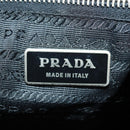PRADA Shoulder Bag Nylon Leather Black Silver Auth bs32075-21