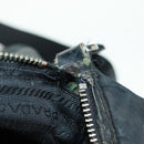 PRADA Shoulder Bag Nylon Leather Black Silver Auth bs32075-24