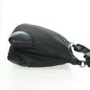 PRADA Shoulder Bag Nylon Leather Black Silver Auth bs32075-4