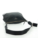 PRADA Shoulder Bag Nylon Leather Black Silver Auth bs32075-8