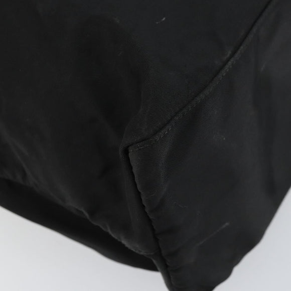 PRADA Tragetasche Nylon Schwarz Silber Original bs32076