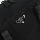 PRADA Tragetasche Nylon Schwarz Silber Original bs32076-17