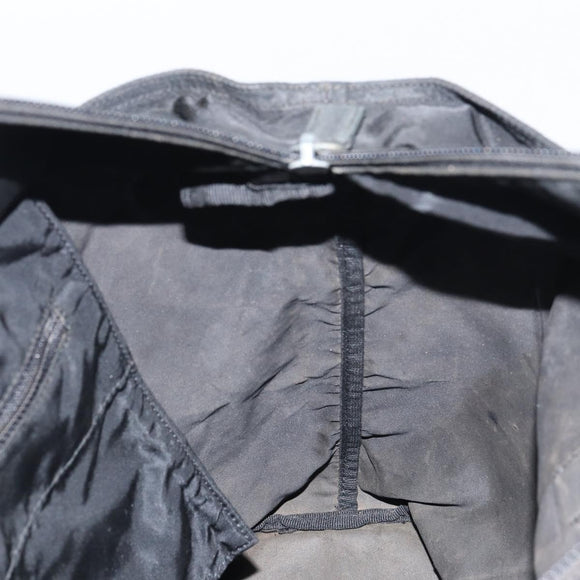 PRADA Tragetasche Nylon Schwarz Silber Original bs32076