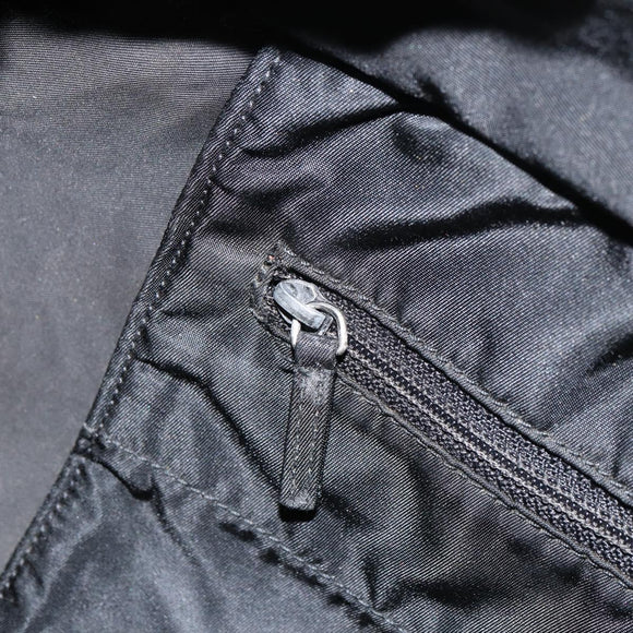 PRADA Tragetasche Nylon Schwarz Silber Original bs32076