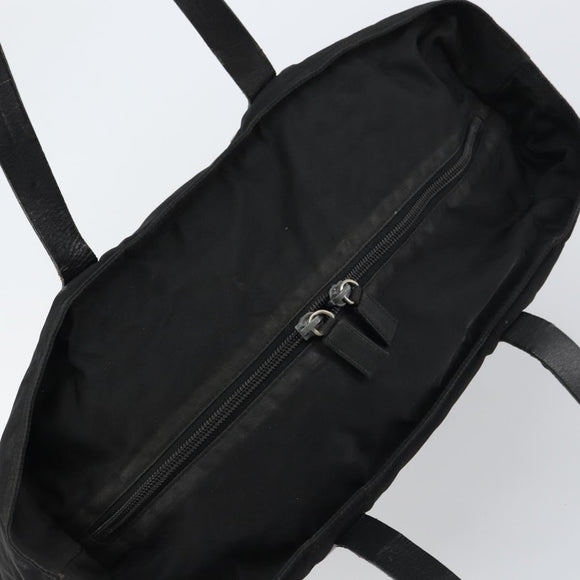 PRADA Tragetasche Nylon Schwarz Silber Original bs32076