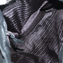 PRADA Tote Bag Nylon Leather Black Silver Auth bs32077-19