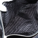 PRADA Tote Bag Nylon Leather Black Silver Auth bs32077-26