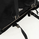 PRADA Tote Bag Nylon Leather Black Silver Auth bs32077-6