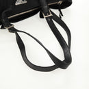 PRADA Tote Bag Nylon Leather Black Silver Auth bs32077-7