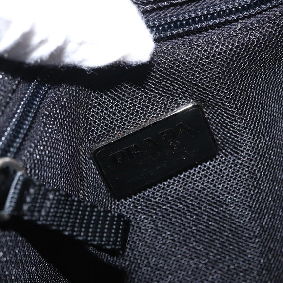 PRADA Tote Bag Leather Silver Auth bs32078