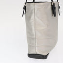 PRADA Tote Bag Leather Silver Auth bs32078-3