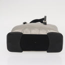 PRADA Tote Bag Leather Silver Auth bs32078-5