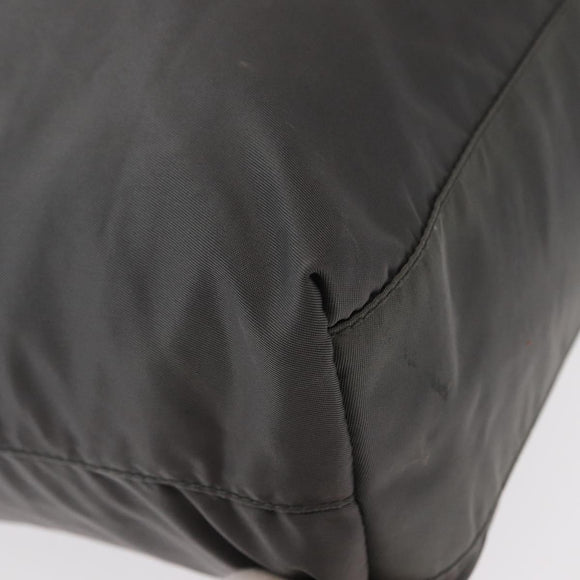 PRADA Tote Bag Nylon Gray Silver Auth bs32079