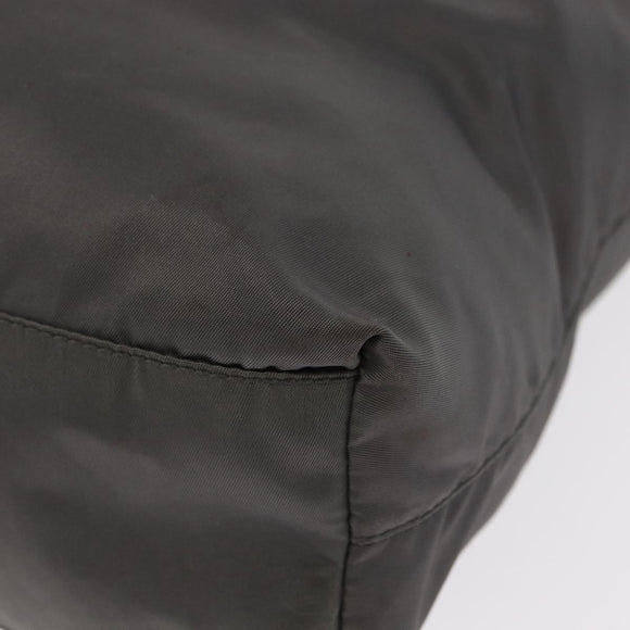 PRADA Tote Bag Nylon Gray Silver Auth bs32079