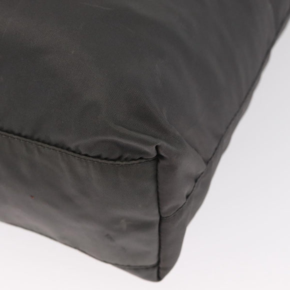 PRADA Tote Bag Nylon Gray Silver Auth bs32079