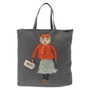 PRADA Tote Bag Nylon Gray Silver Auth bs32079-13