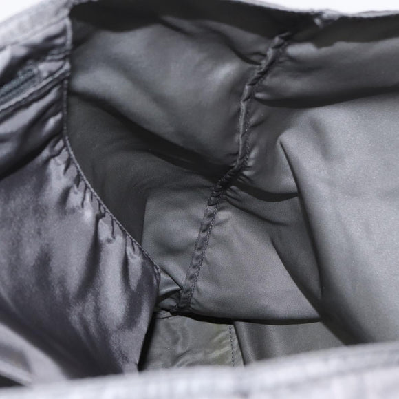 PRADA Tote Bag Nylon Gray Silver Auth bs32079