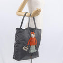 PRADA Tote Bag Nylon Gray Silver Auth bs32079-25