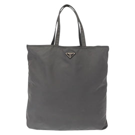 PRADA Tote Bag Nylon Gray Silver Auth bs32079 - 0