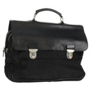 PRADA Hand Bag Nylon Leather Black Silver Auth bs32080-1