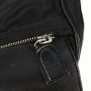 PRADA Hand Bag Nylon Leather Black Silver Auth bs32080-18