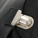 PRADA Hand Bag Nylon Leather Black Silver Auth bs32080-20