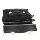 PRADA Hand Bag Nylon Leather Black Silver Auth bs32080-21