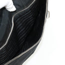 PRADA Hand Bag Nylon Leather Black Silver Auth bs32080-23