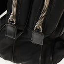 PRADA Hand Bag Nylon Leather Black Silver Auth bs32080-24