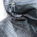 PRADA Hand Bag Nylon Leather Black Silver Auth bs32080-30