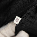 PRADA Hand Bag Nylon Leather Black Silver Auth bs32080-12