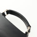 PRADA Hand Bag Nylon Leather Black Silver Auth bs32080-14
