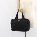 PRADA Tote Bag Nylon Black Silver Auth bs32081-25