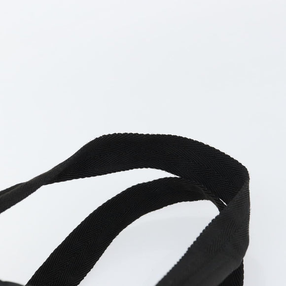 PRADA Tote Bag Nylon Black Silver Auth bs32081