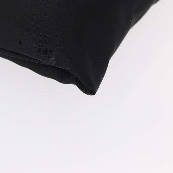 PRADA Tote Bag Nylon Black Silver Auth bs32082