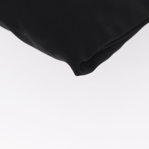 PRADA Tote Bag Nylon Black Silver Auth bs32082
