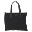 PRADA Tote Bag Nylon Black Silver Auth bs32082-13