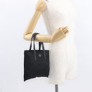 PRADA Tote Bag Nylon Black Silver Auth bs32082-23