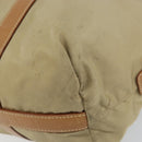 PRADA Tote Bag Nylon Beige Silver Auth bs32083-10