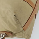 PRADA Tote Bag Nylon Beige Silver Auth bs32083-11