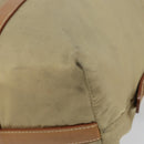 PRADA Tote Bag Nylon Beige Silver Auth bs32083-12