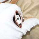 PRADA Tote Bag Nylon Beige Silver Auth bs32083-17