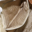 PRADA Tote Bag Nylon Beige Silver Auth bs32083-24
