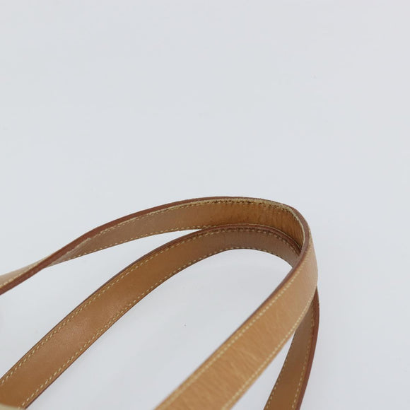 PRADA Tote Bag Nylon Beige Silver Auth bs32083