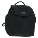 PRADA Backpack Nylon Black Silver Auth bs32084-1